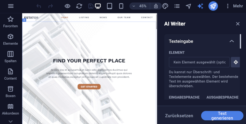 Homepage-Baukasten